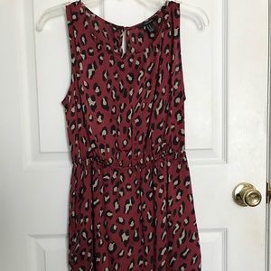 Forever 21 Red Leopard Print Dress with Pockets